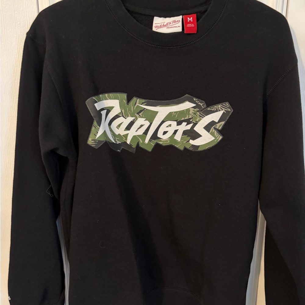 Raptors Graphic Crewneck Sweatshirt - Black Size Medium